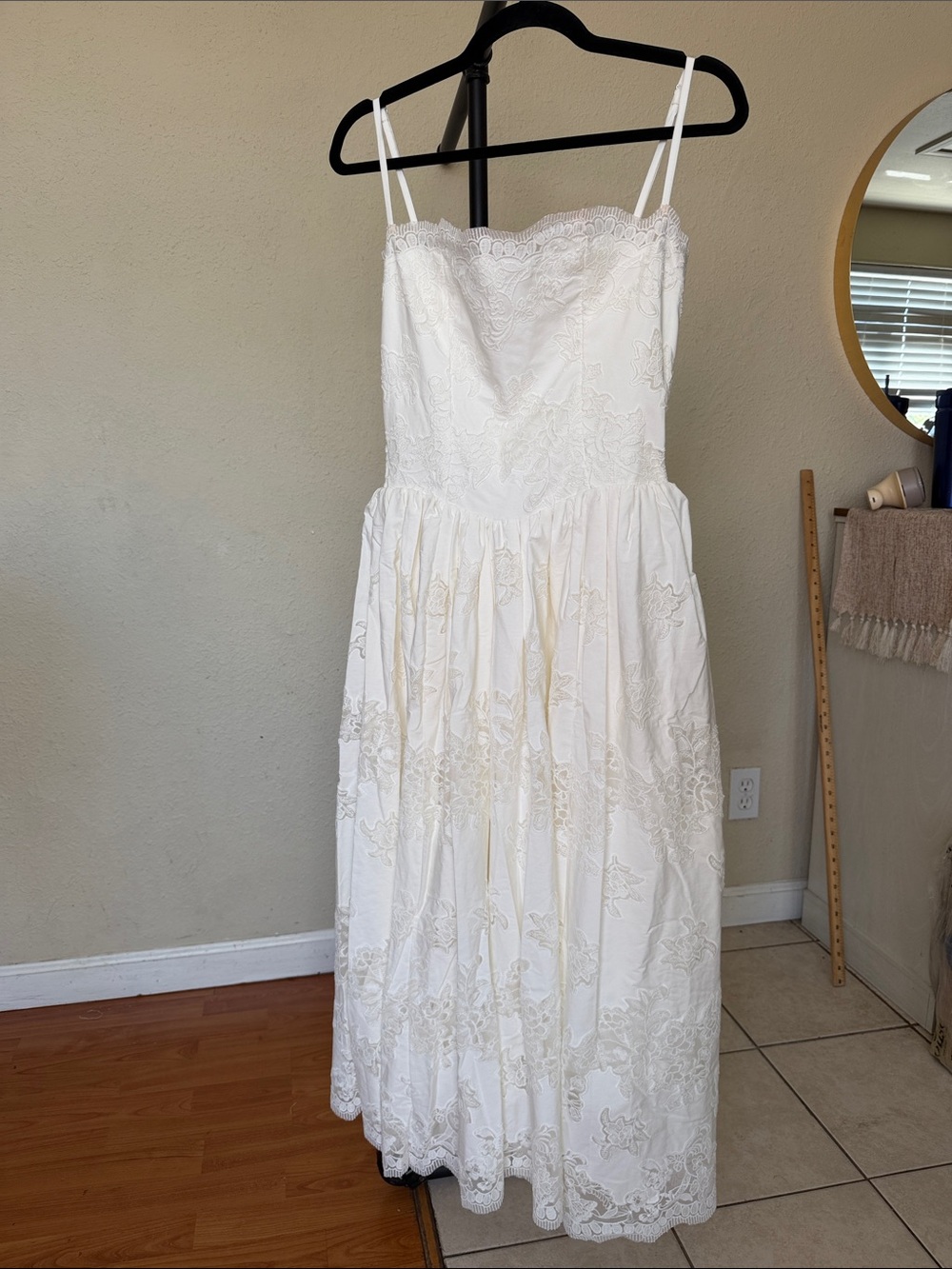NWOT House of CB Chloe White Custom Lace + Cotton Midi Dress size S A-C - Picture 10 of 14